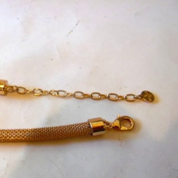 R. J. Graziano Goldtone Circle Mesh Statement Necklace - Picture 3 of 8